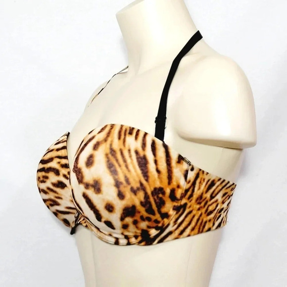 36C Felina 5312 Bra Of The Year Convertible Deep Plunge UW Bra Animal Print Gen - Picture 2 of 3